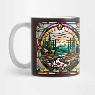 Fungi Foreground Stained Glass Mug